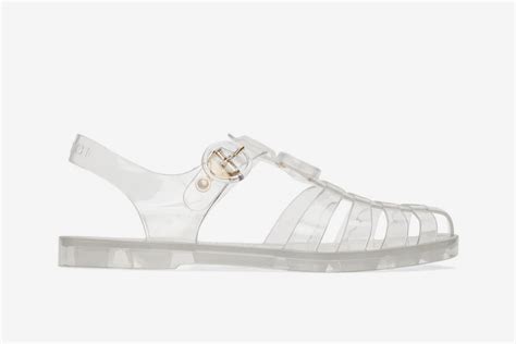 gucci double g sandals gold|Gucci clear jelly sandals.